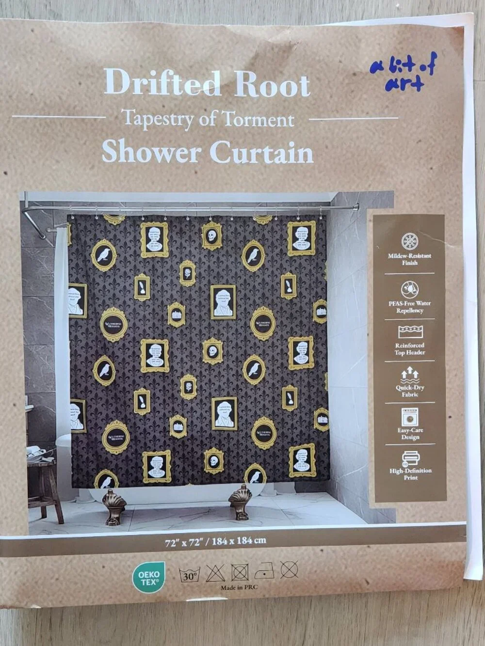 NWT: Wuthering Heights Fabric Shower Curtain - 72